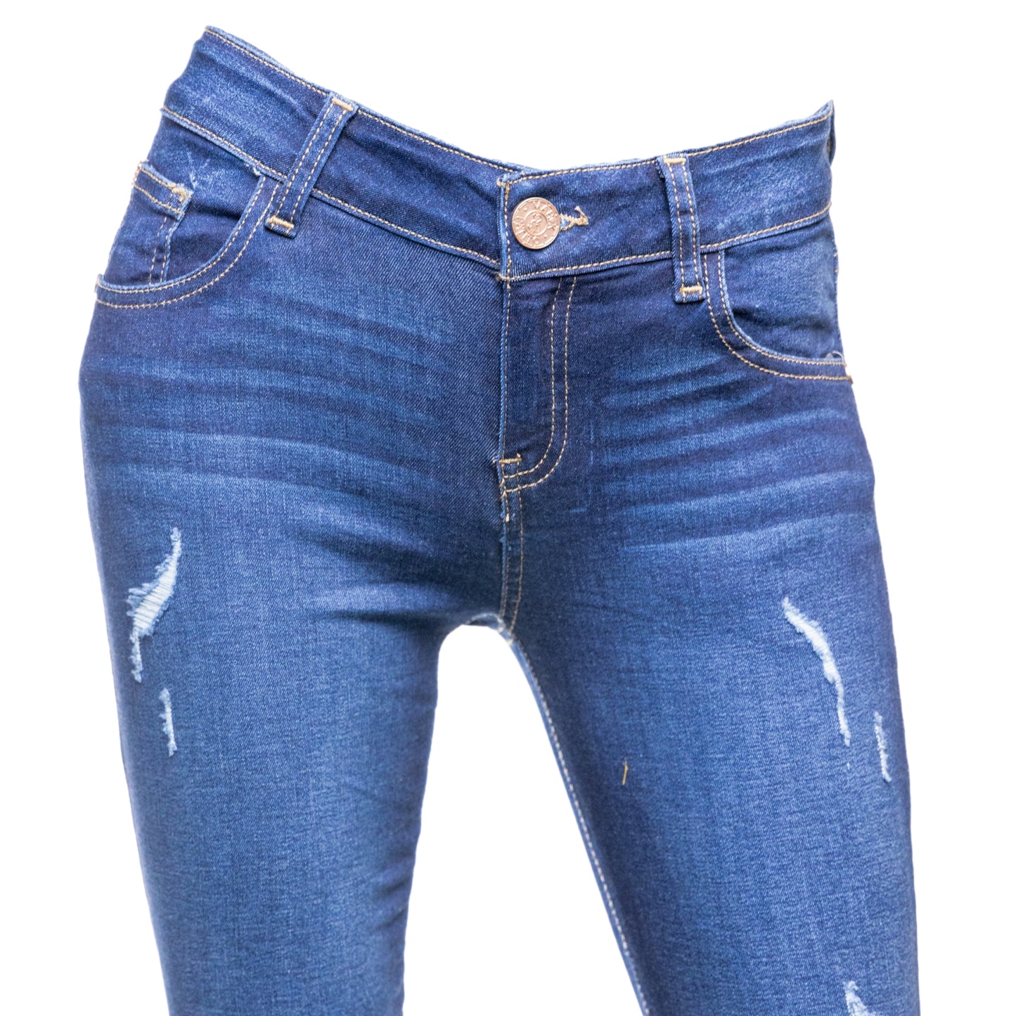 Slim Fit Indigo Destruido