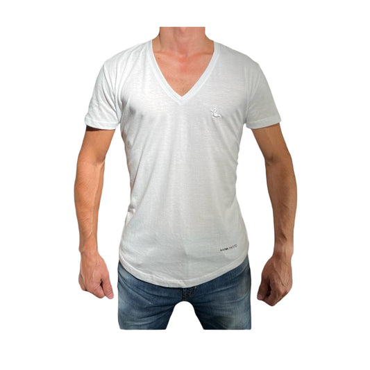 Salty Water Long V Neck Blanco